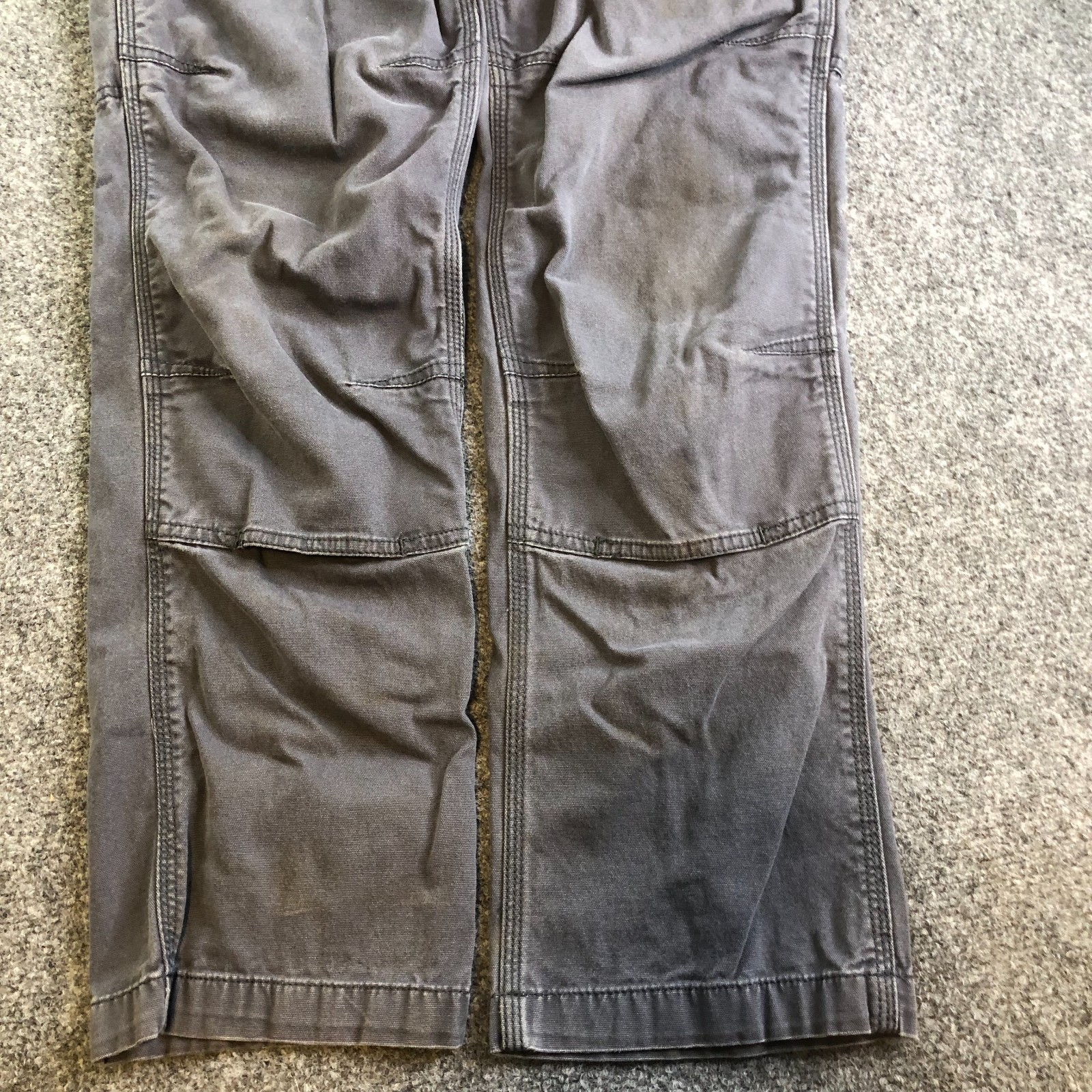 Carhartt Double Knee Pants Mens 30×30 Blue Distressed Relaxed Flex Grunge Baggy