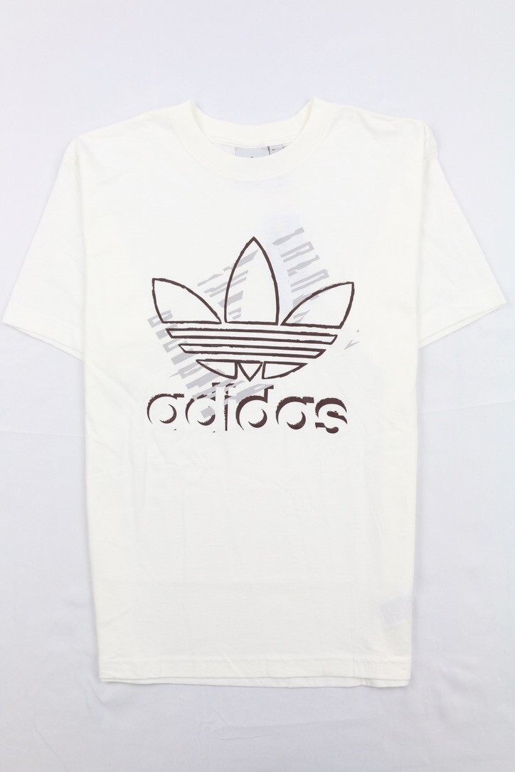 Adidas Mens Original Sketch Trefoil Large Logo White T-Shirt Crew Neck S XL 2XL