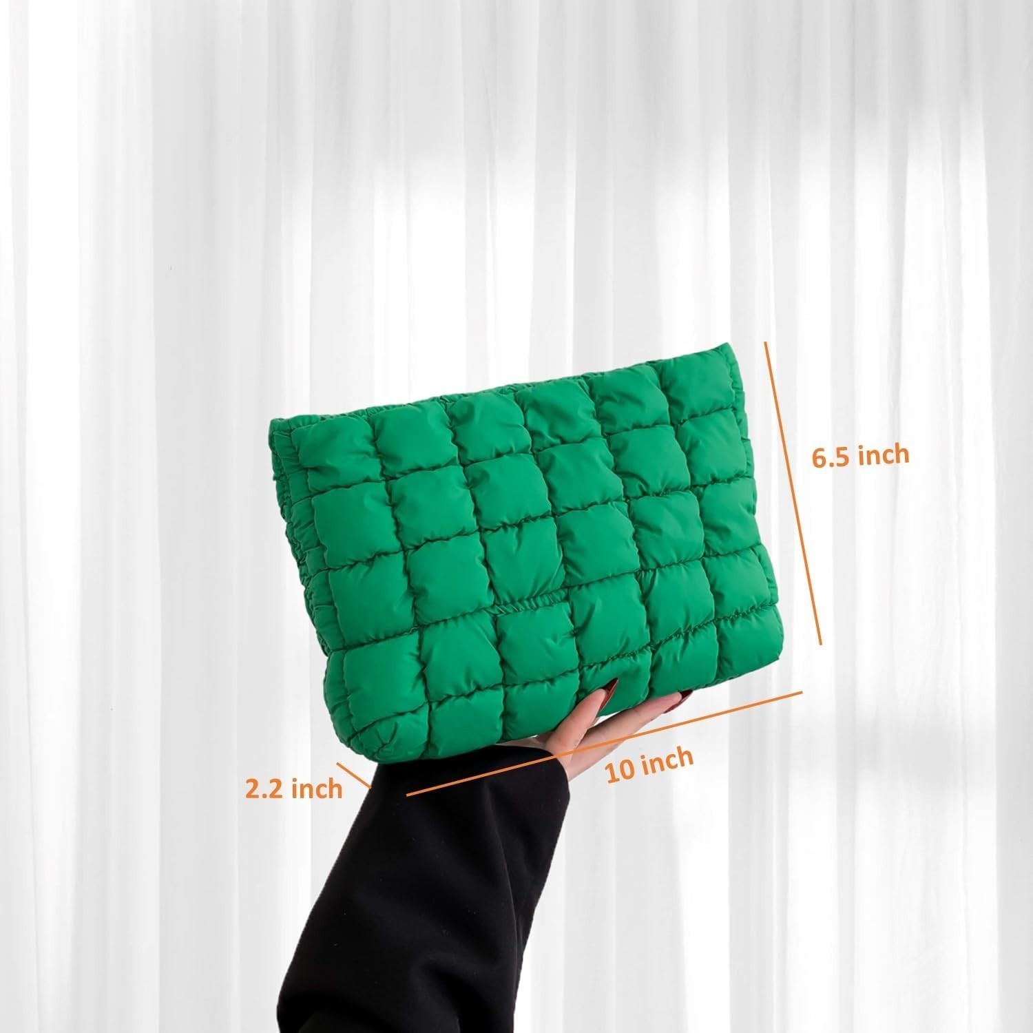 Puffy Quilted Soft Clutch – Large-Capacity Pouch with Inner Pocket (Multi-Color)
