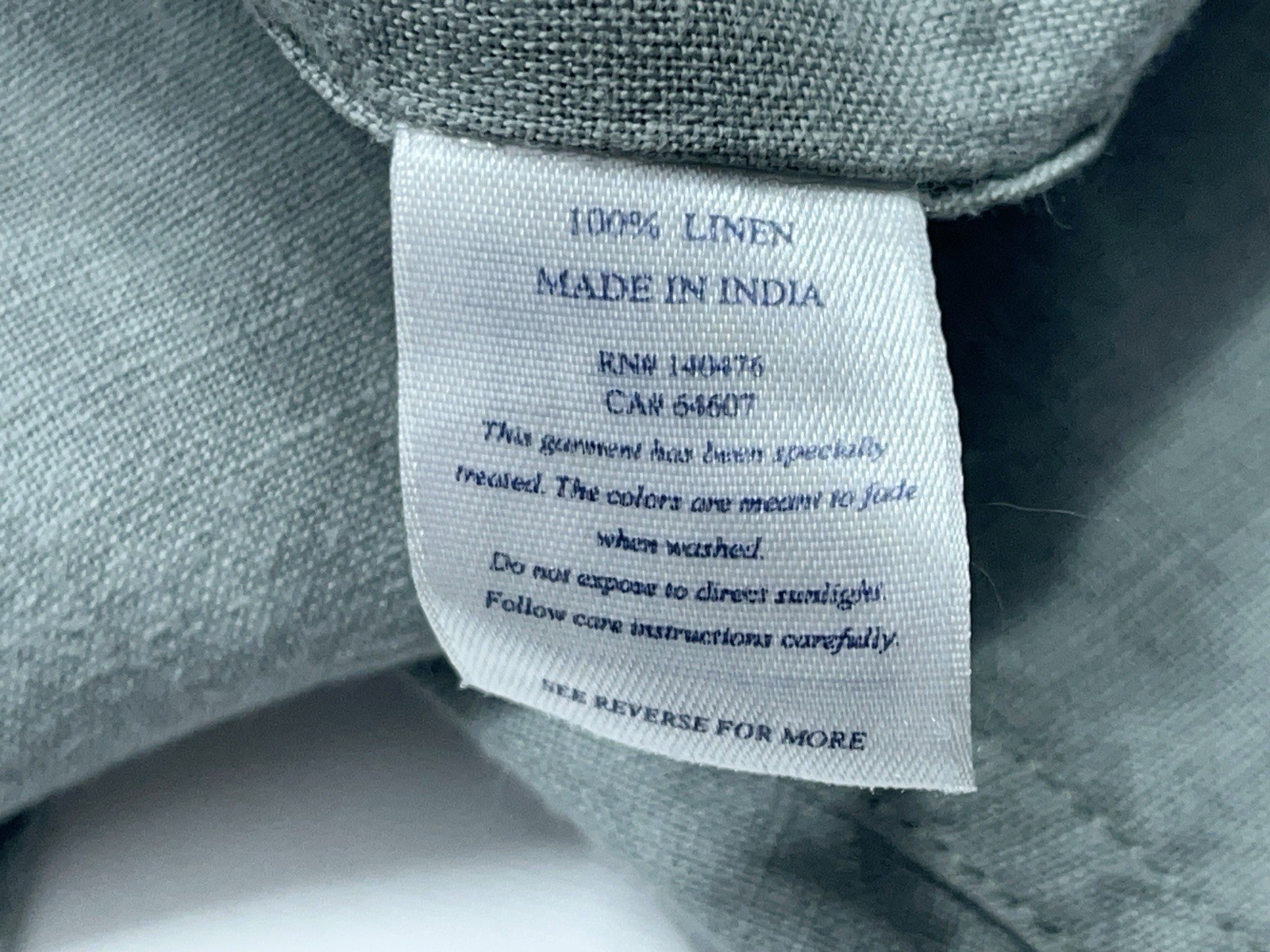 FAHERTY Baird McNutt Shirt Mens Medium Sage Green Linen Long Sleeve Button. READ
