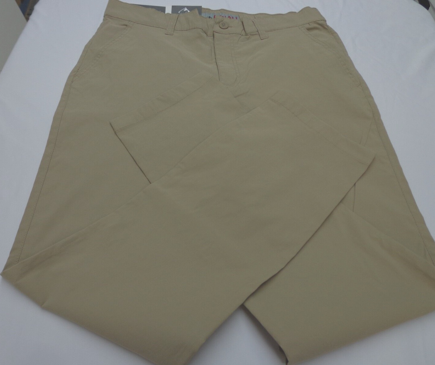 DENALI Delta Khaki Technical Stretch Pants Flex Waist 36/32 NEW MSRP $54