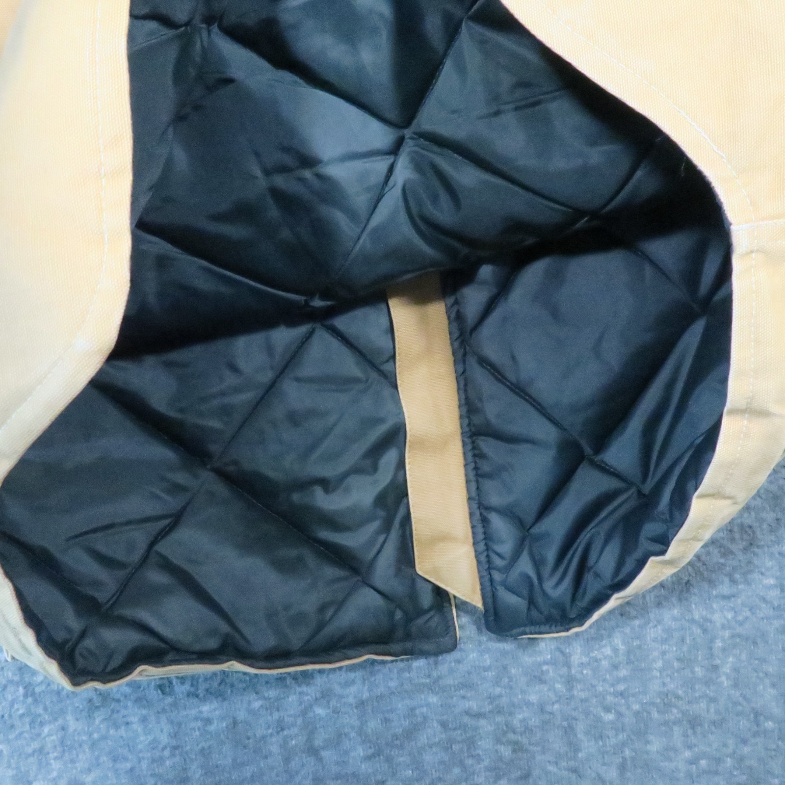 Carhartt VQ196 Duck Canvas Vest XLT Tan Quilt Lined USA Vintage Union 80s Rugged