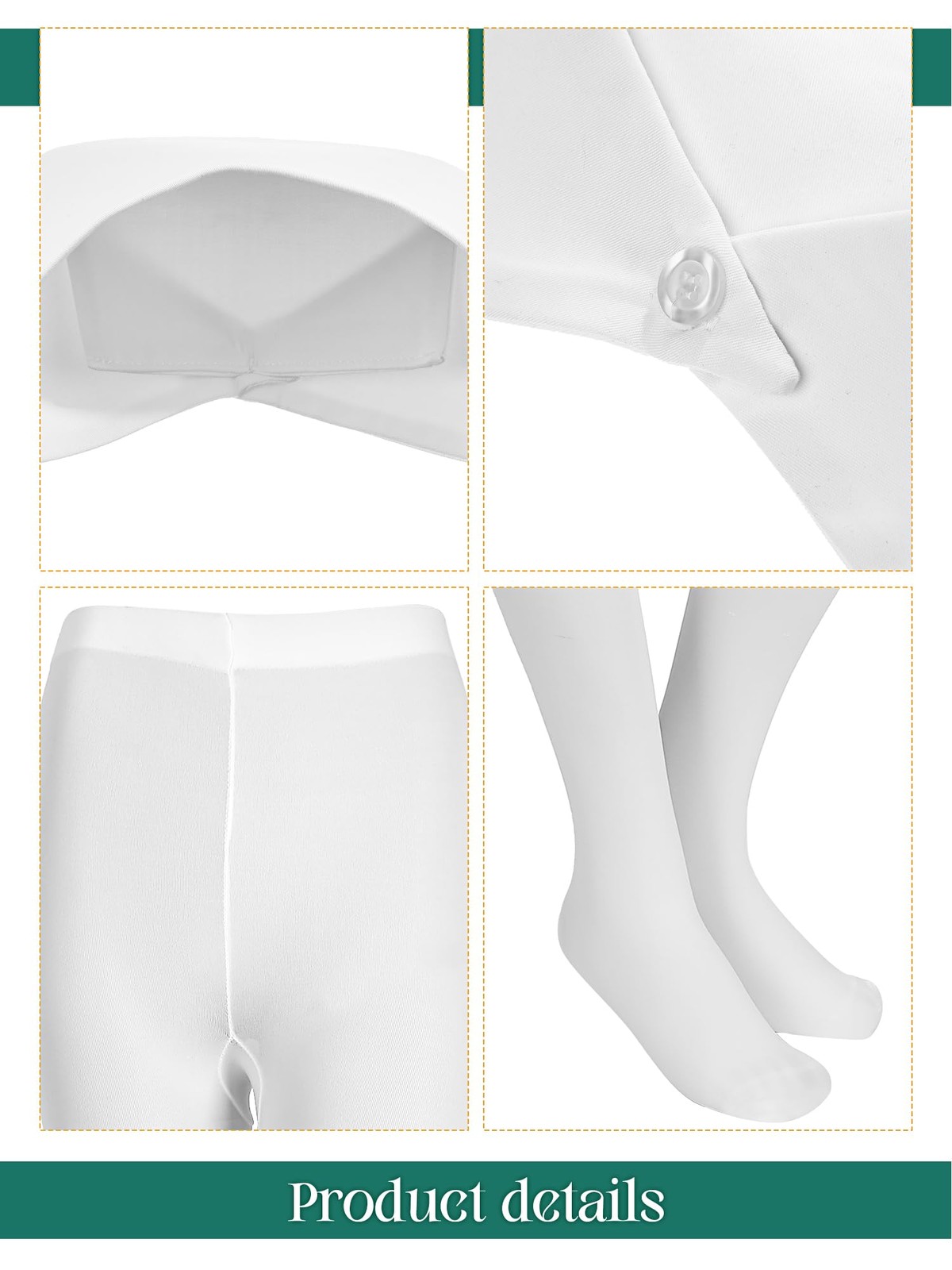 Hercicy Nurse Dress Costume Set for Women White Short Sleeve Medical Lab Coat…