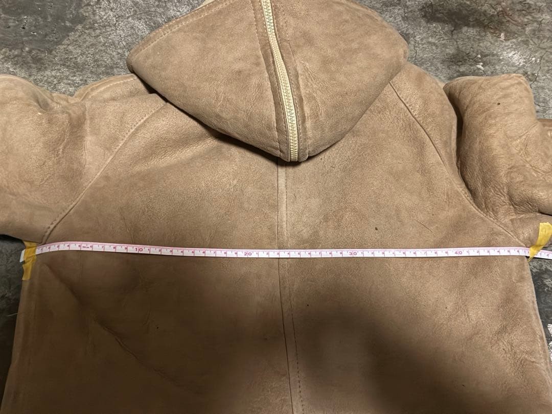 Premium Leather Camel Coat Pre Owned Very Good Condition Japan
