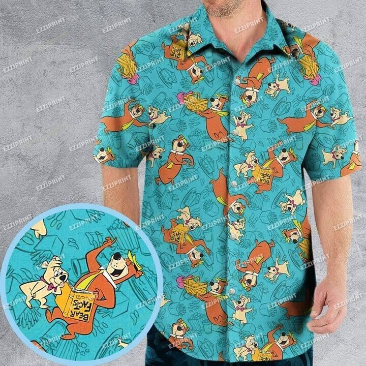 Yogi Bear Hawaiian Shirt, Casual Shirt For Men