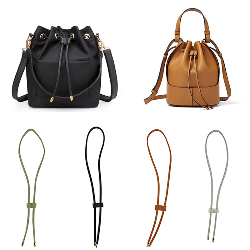 Women Detachable PU Leather Bag Strap DIY Replacement Bucket Bag Drawstring SN❤