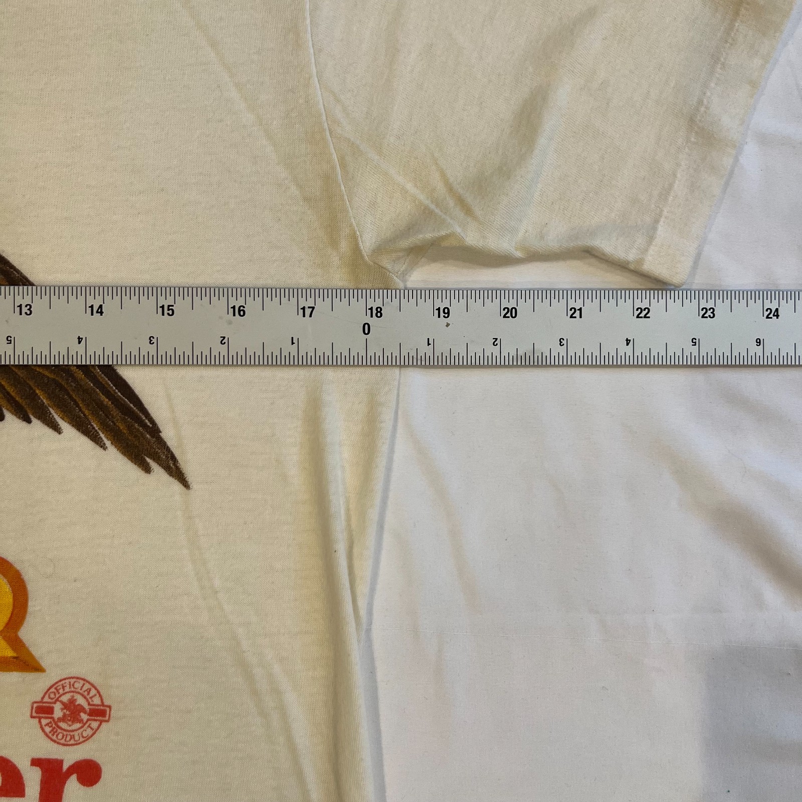 Vintage 80s Anheuser Busch Budweiser Eagle King Of Beers White Tee Size M Artex