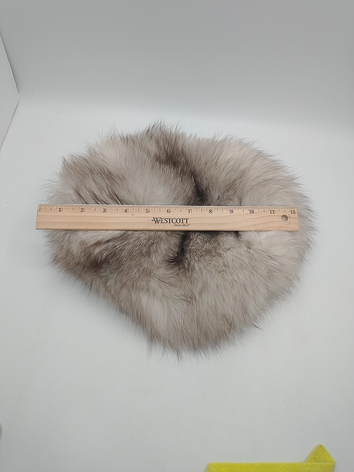Vintage Genuine Blue Shadow Fox Fur Pillbox Hat Handmade Canada Women’s L 22.75″
