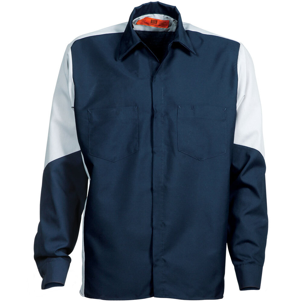 Mechanic Work Shirts Two Tone Motorsport 2 Pocket Industrial Uniform Clothes