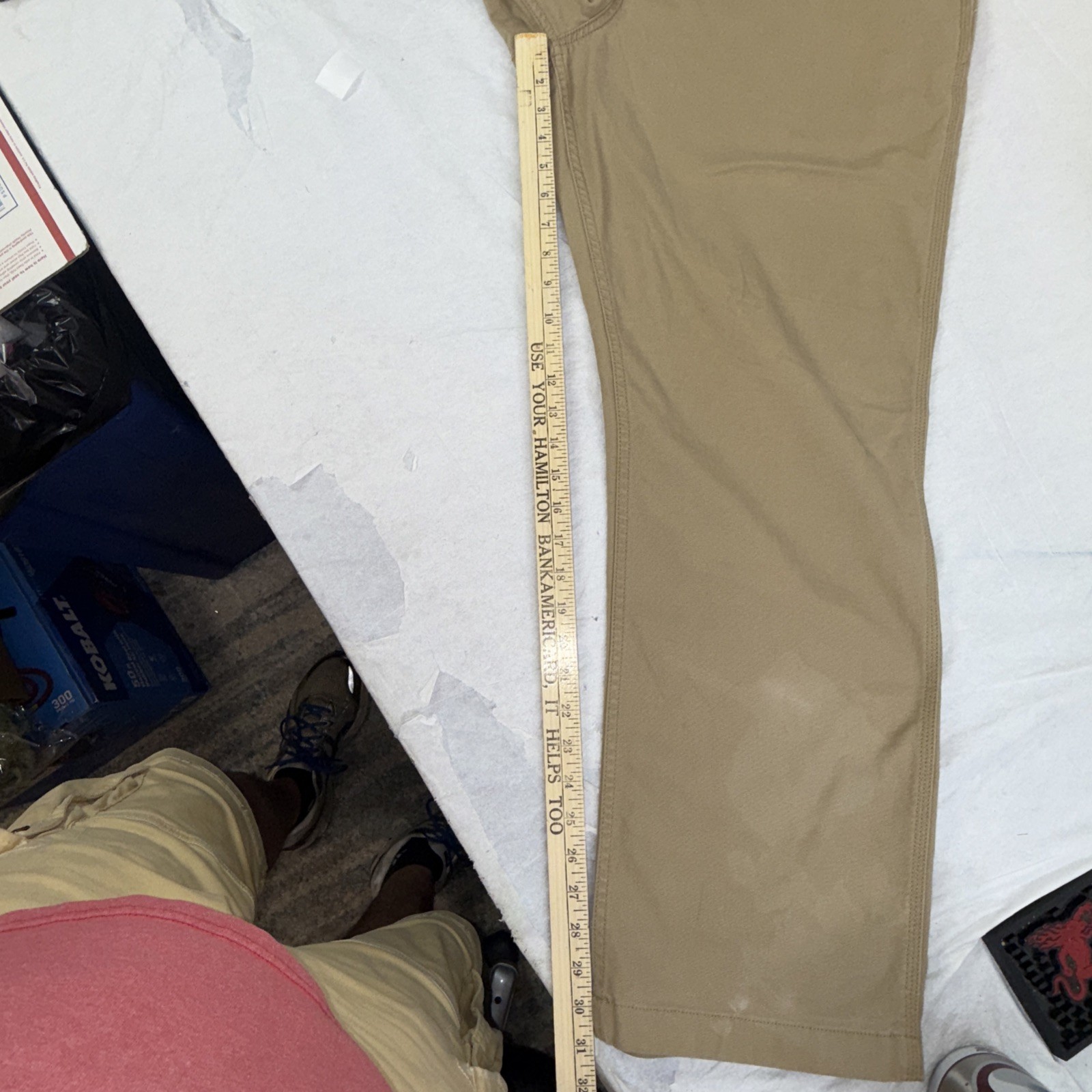 Carhartt Rugged Flex Relaxed Fit Canvas Tan Work Pant 38×32 (38×31 fit) BN2291-M