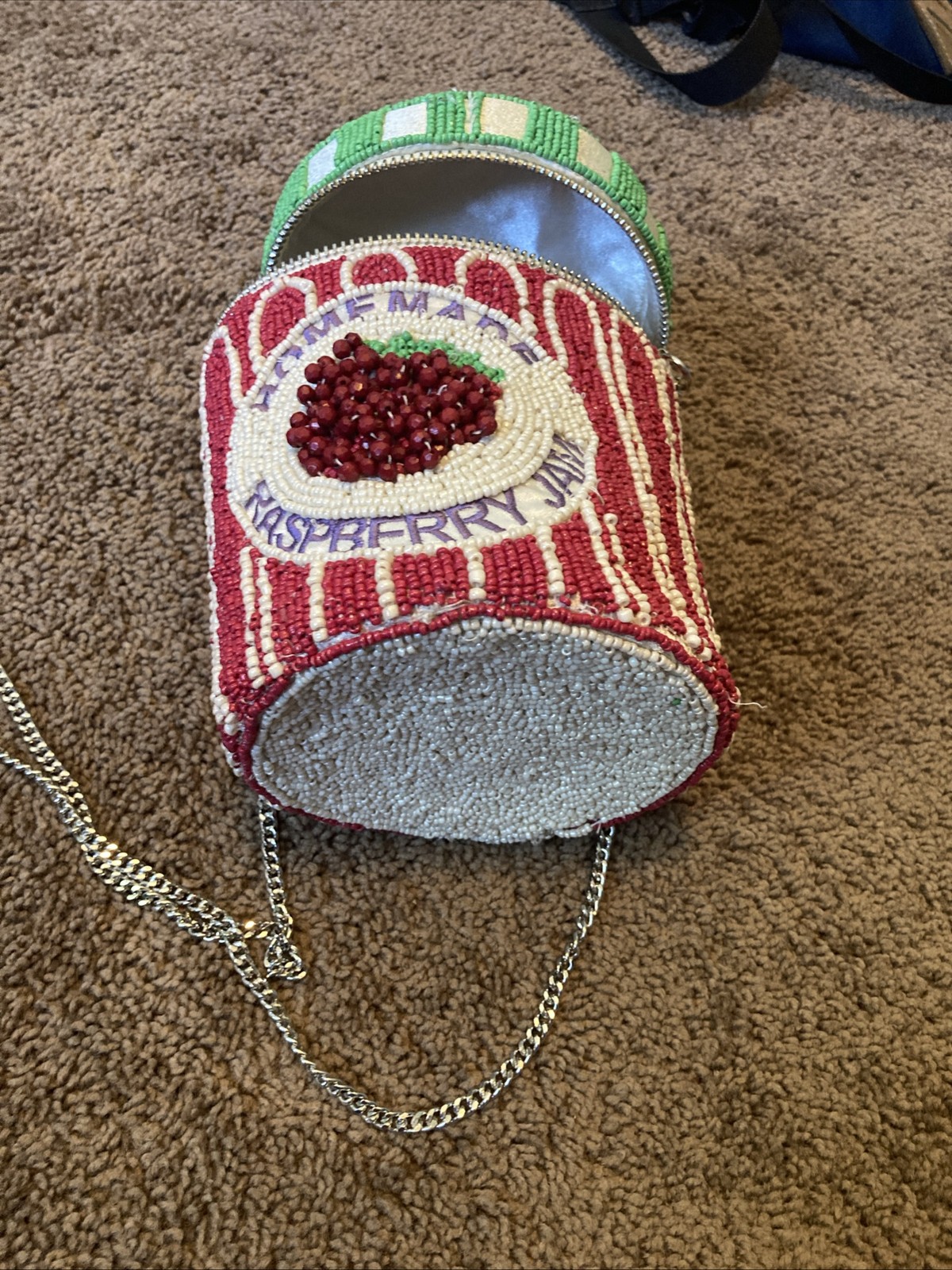 India Beaded Homemade Raspberry Jam Bag Purse Crossbody Viral TikTok