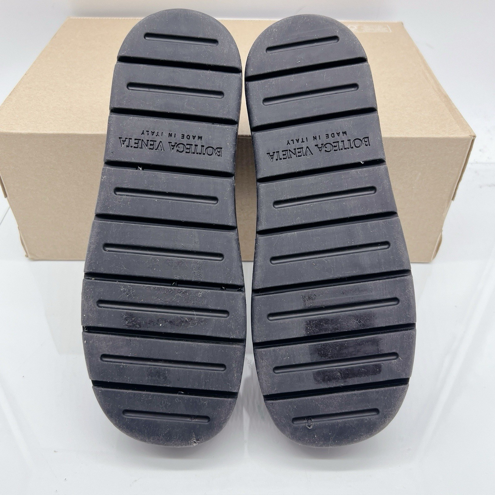 Bottega Veneta Puddle Sandals Black Rubber Slingback Mule Clog Flats EU 37