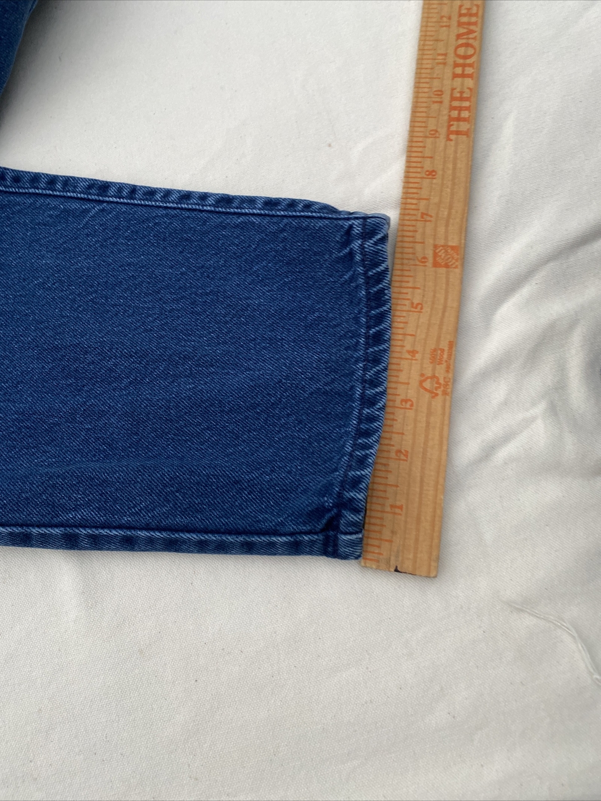 Vintage High Waisted Royal Blue Faded IOU Tapered Mom Jeans 30 W X 29 L Womens