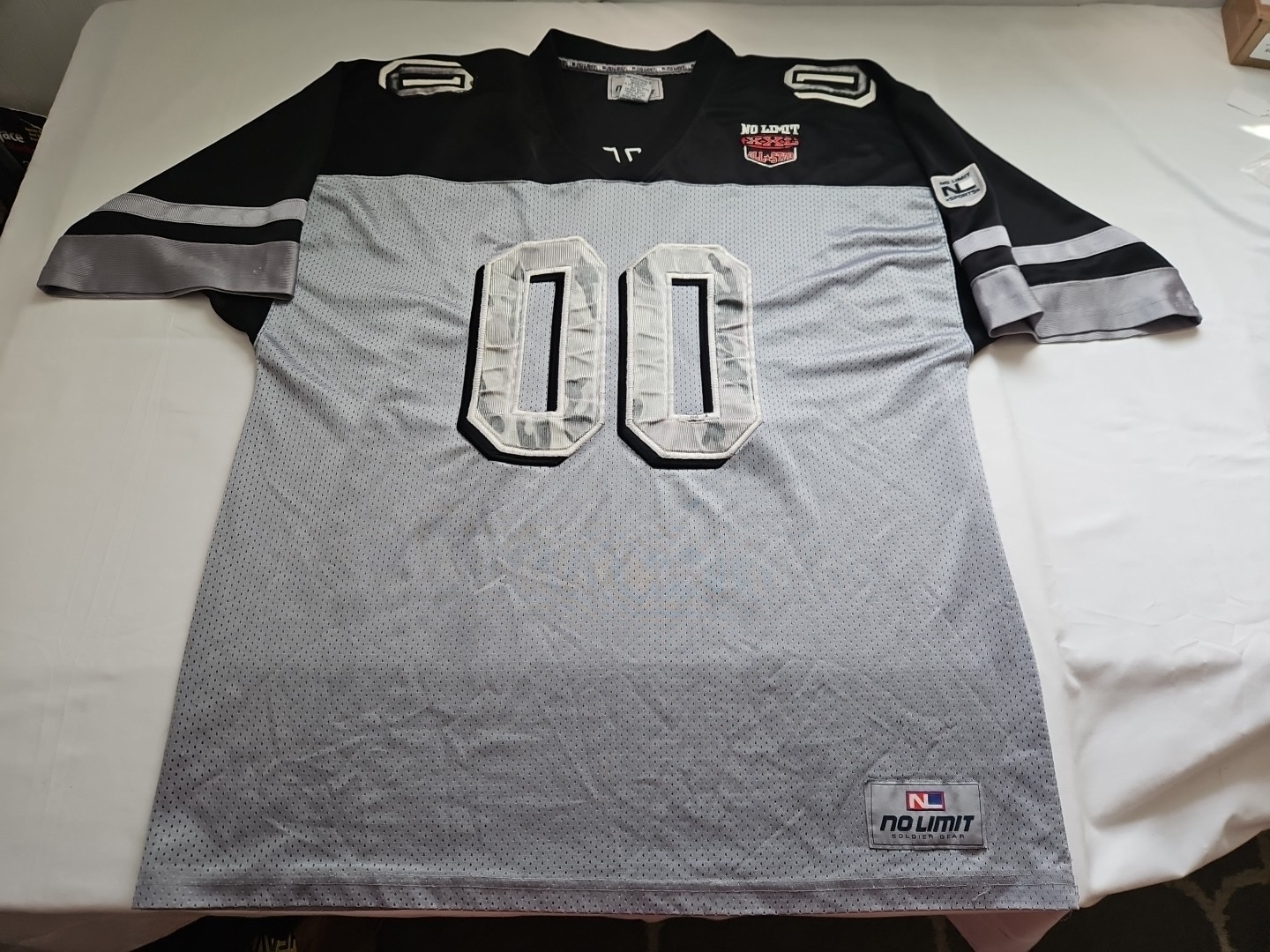 Vtg 90’s Master P No Limit Sports Soldier Gear Football Jersey Sz 2XL 25×33 Rap