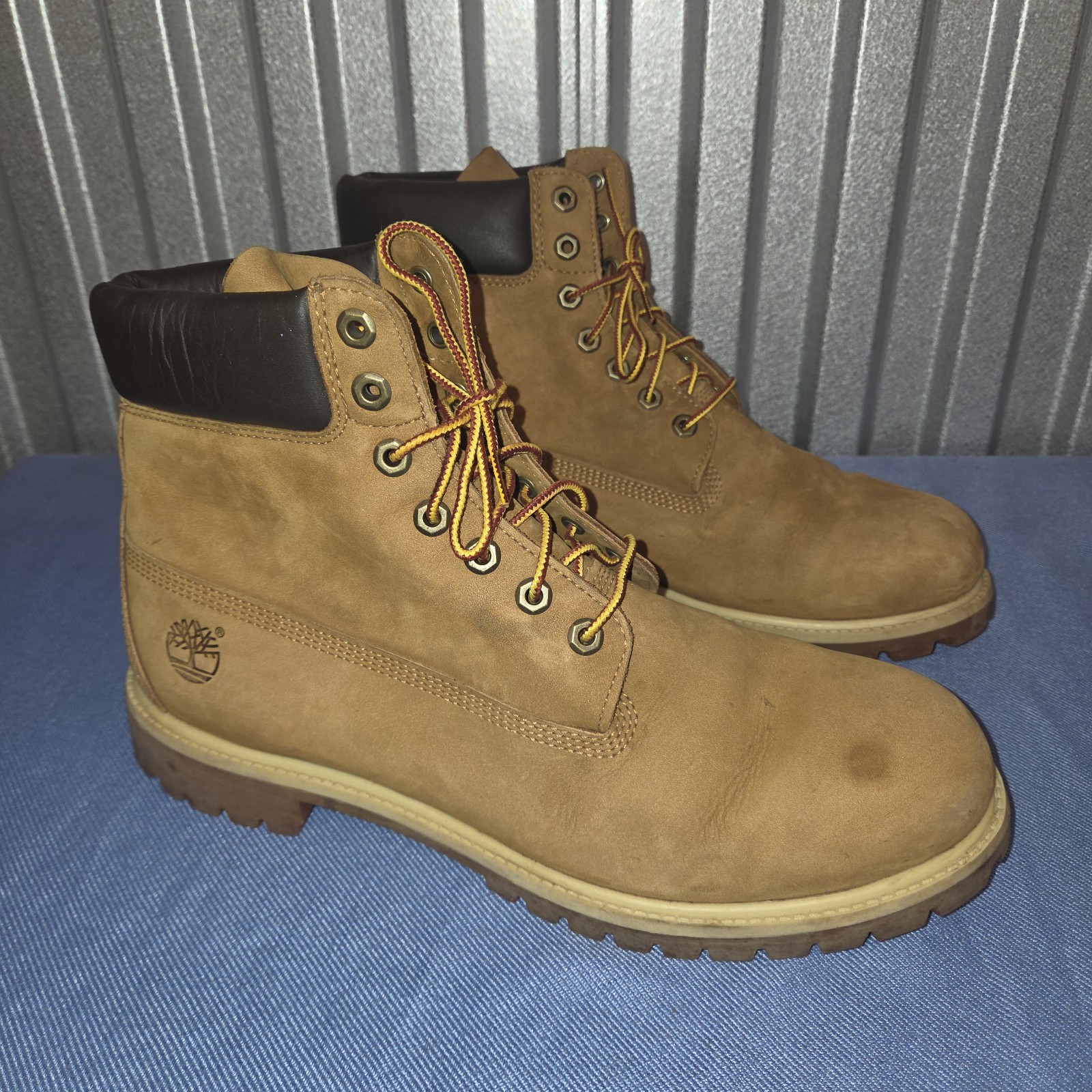 Timberland 6 Inch Premium Waterproof Boots Wheat Nubuck Men’s Size 13W