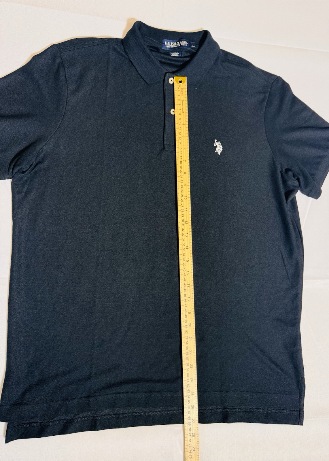 U.S Polo Assn, RN98826, Polo, Performance Pique, Black, Male, Large