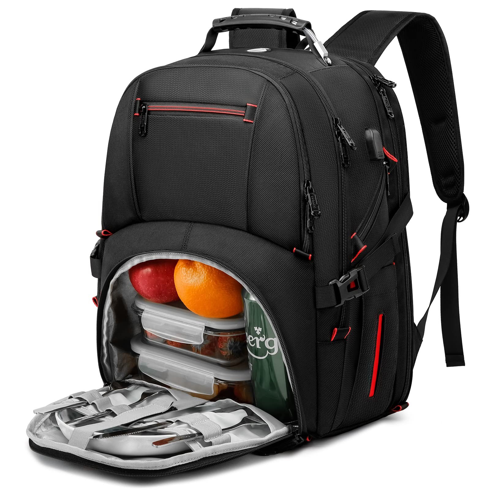 Lunch Backpack for Men, 17.3 Inch Insulated Cooler Backpack Lunch Box Backpac…
