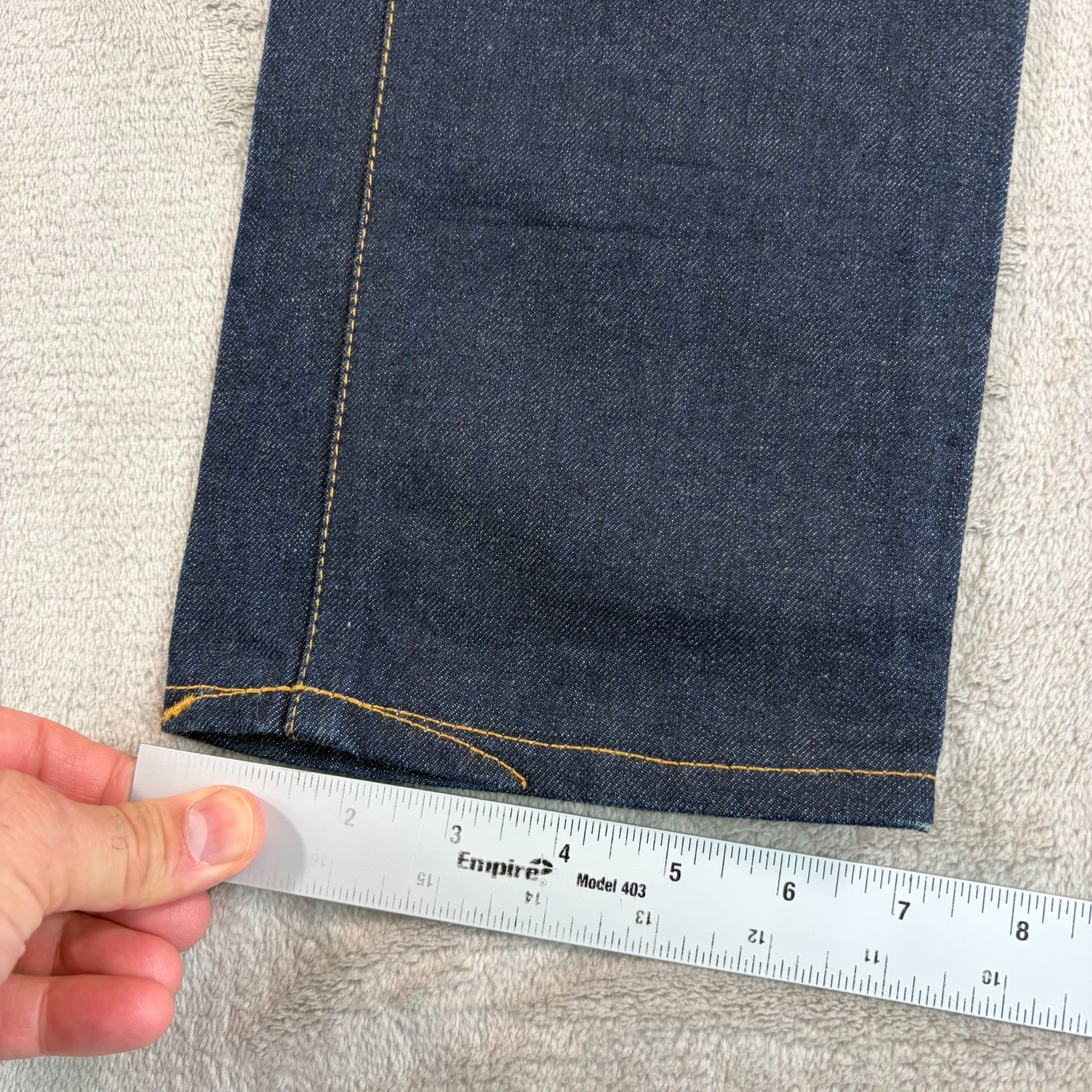 Quality Mending Co Norman Selby Selvedge Jeans Men 29×34 (Tag 28×32) NY USA Made