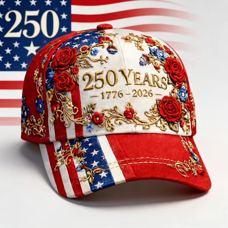 250th Anniversary Commemorative Patriotic Adjustable Baseball Caps -Unisex
