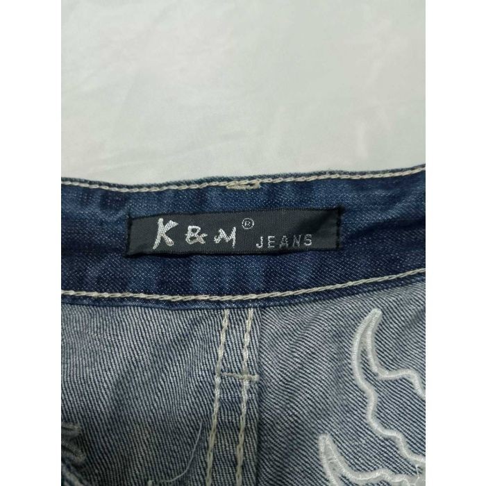 Men’s KOSMO LUPO Jeans Size 30 Distressed Blue Denim Dragon Graphic Y2K Emo