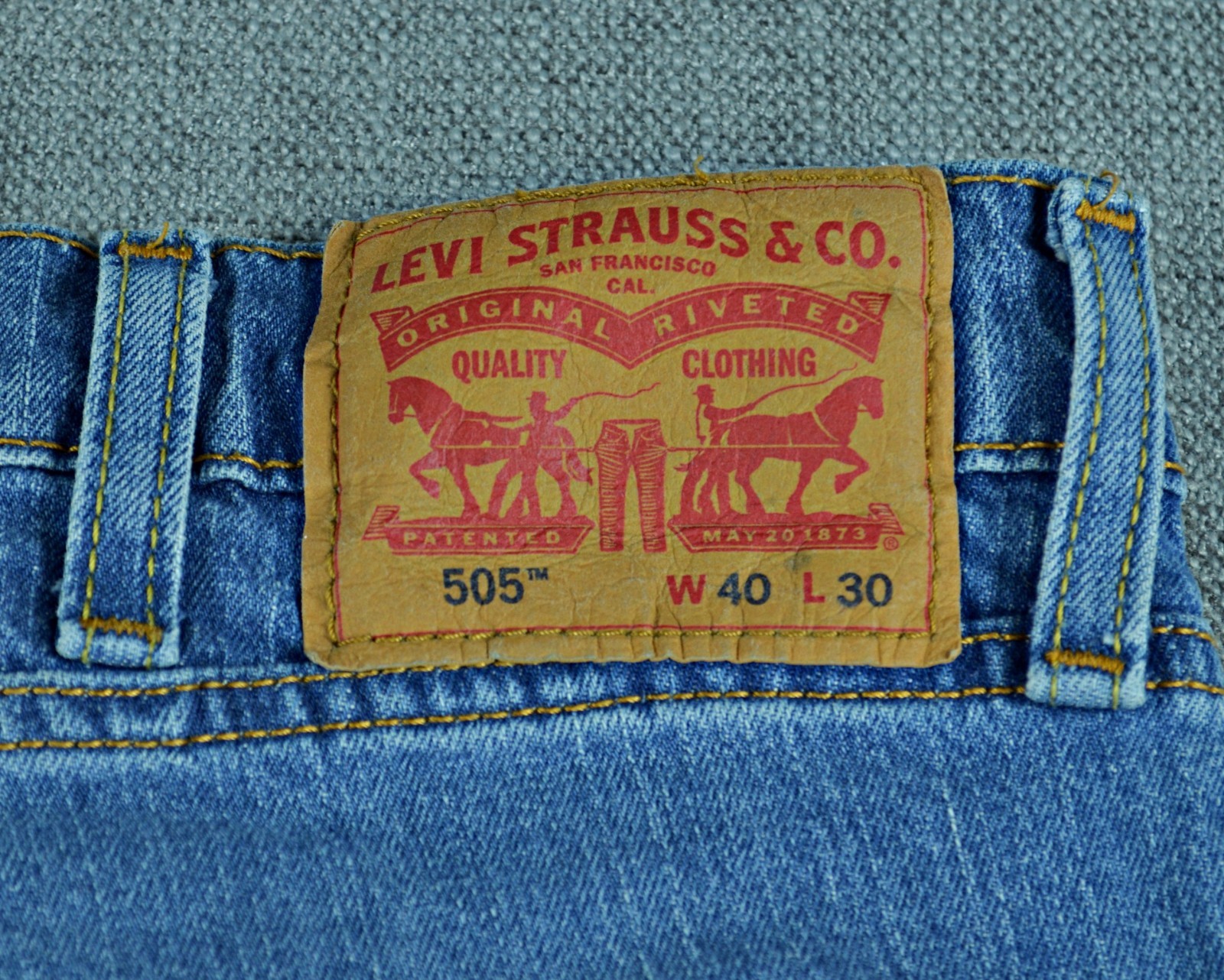Levi’s 505 Jeans Men’s 40×30 Blue Regular Fit Straight Leg Denim