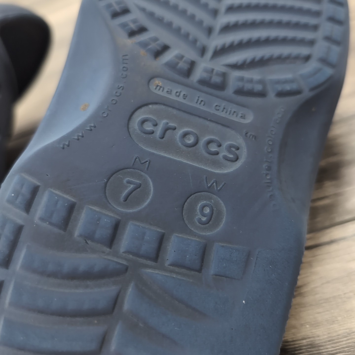 CROCS Unisex Sandals Baya Slide Sz M 7 W 9 Relaxed Fit Navy Blue