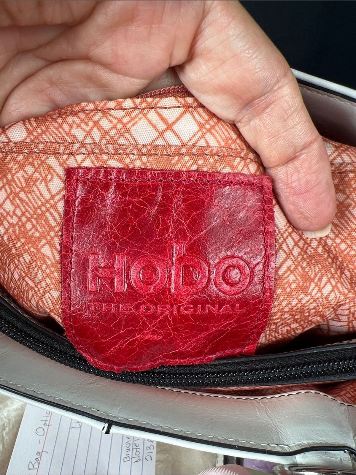 HOBO Render Leather Shoulder Bag Optic White + Crossbody Strap & Dust Bag