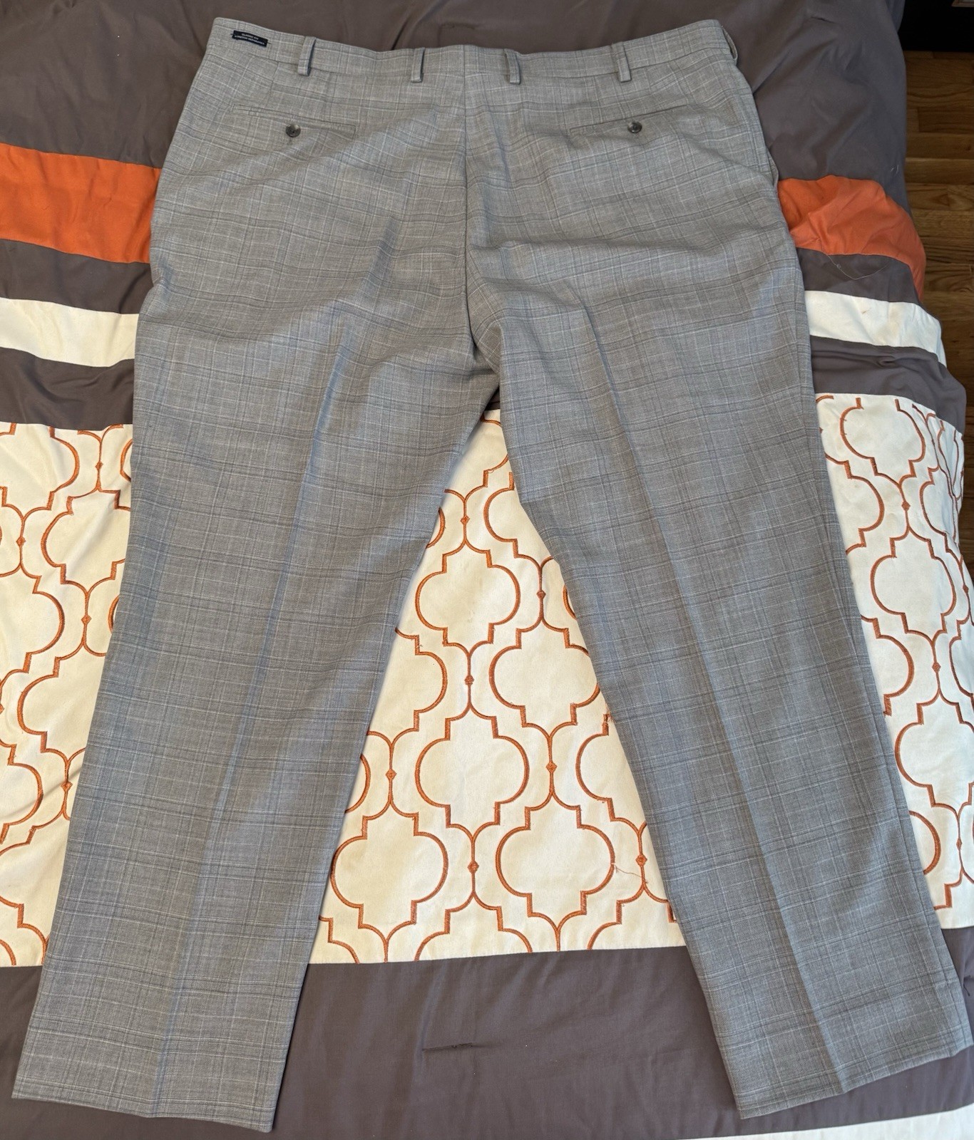 Size 44×29 – Joseph Abboud Classic Fit Wool Blend Plaid Suit Dress Pants | Gray