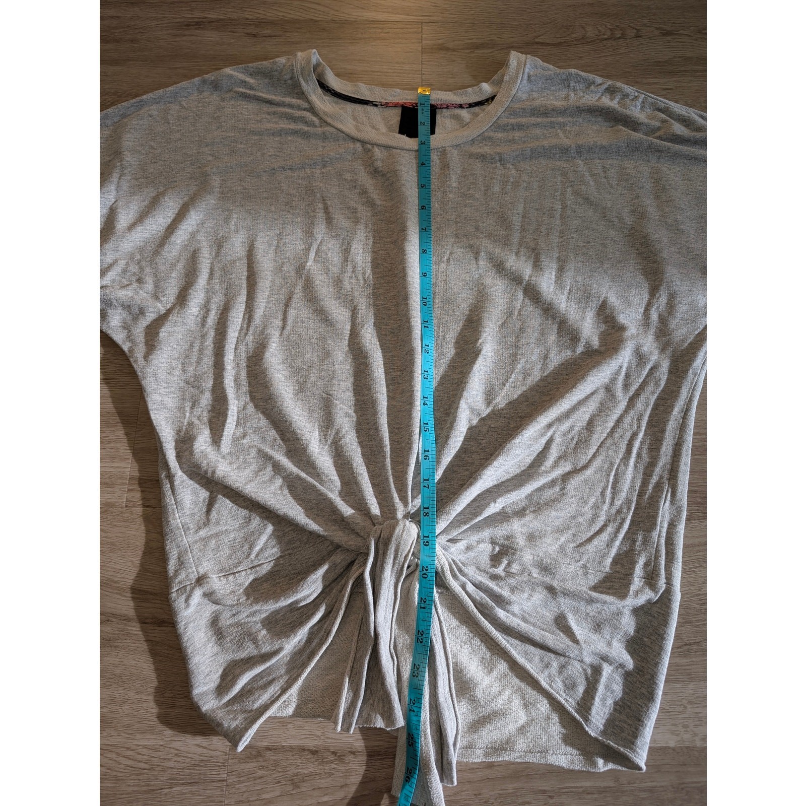 Dolan T-Shirt Heather Grey Dolman Sleeve Top Womens Small Front Tie Knot Blouse