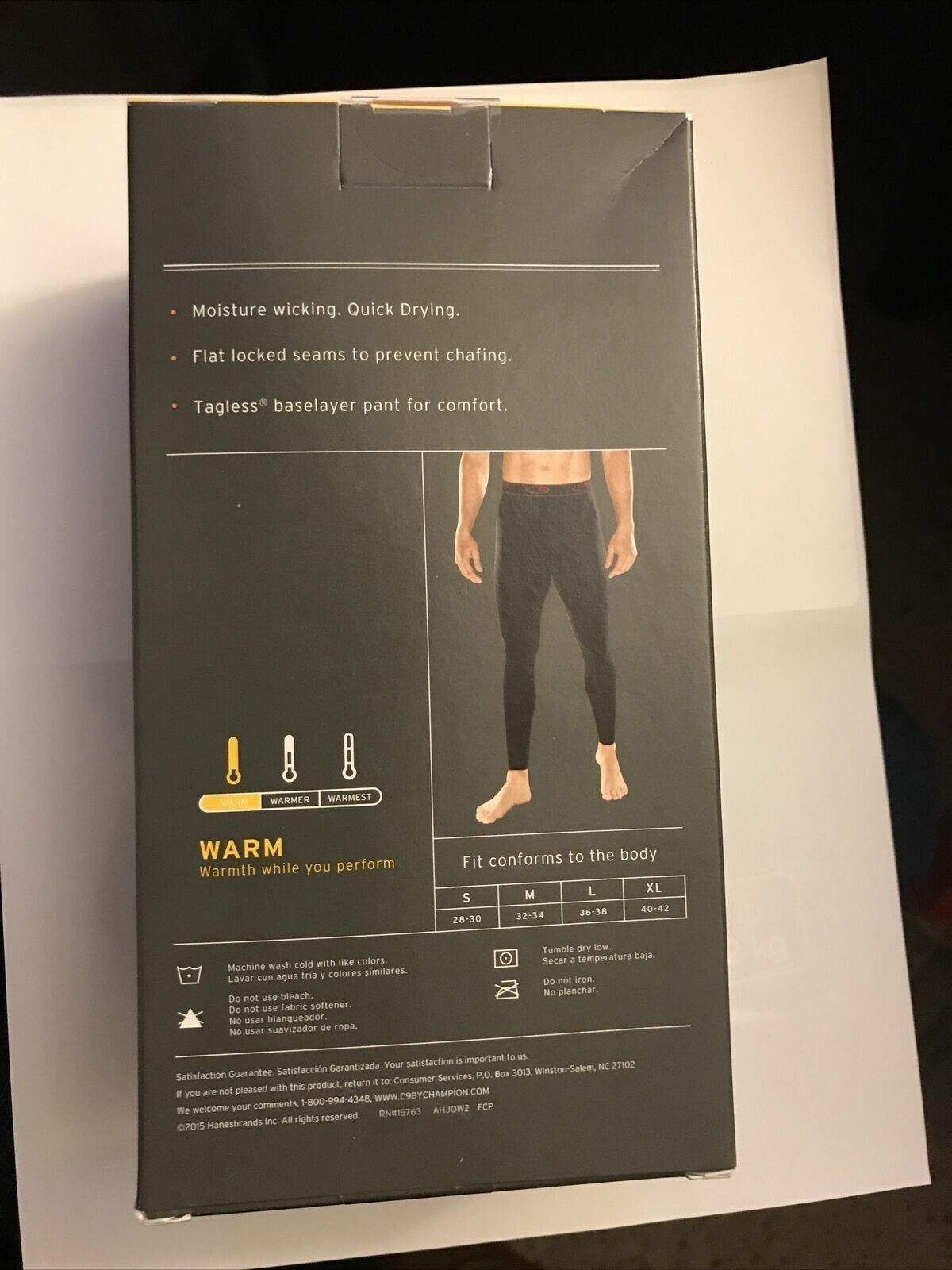 C9 CHAMPION BASELAYER MENS SIZE MEDIUM PANTS BLACK STRETCH DRY WICKS LONGJOHNS