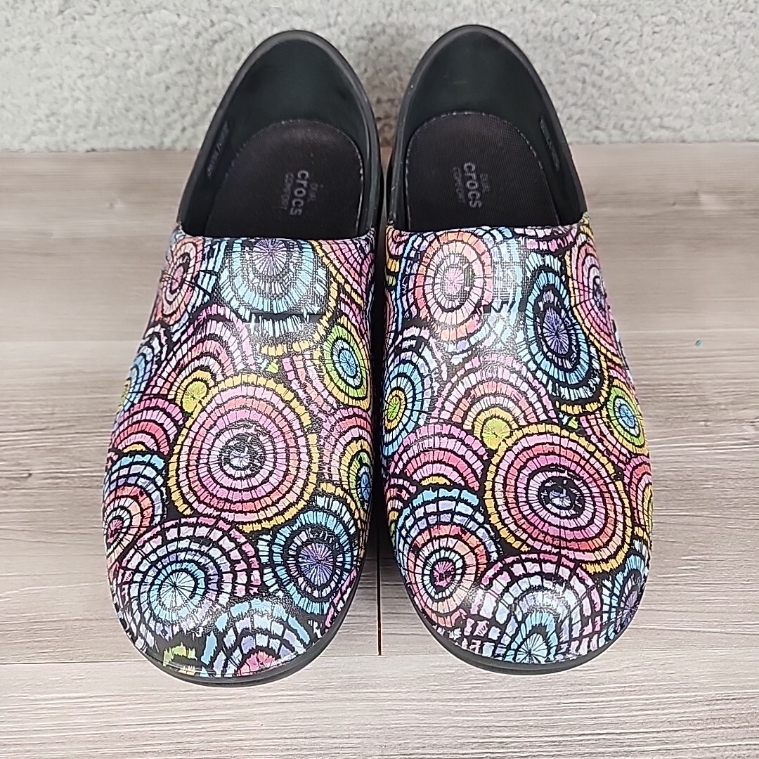 Crocs at Work Clogs Womens 9 Multicolor Neria Pro II Graphic Slip Resistant