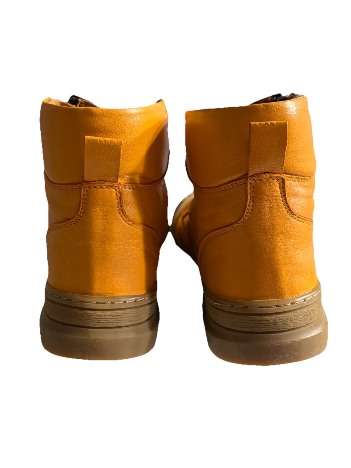MIA Sheridan Leather High Top Ankle Boots Orange Side Zip Alba Women’s 8.5