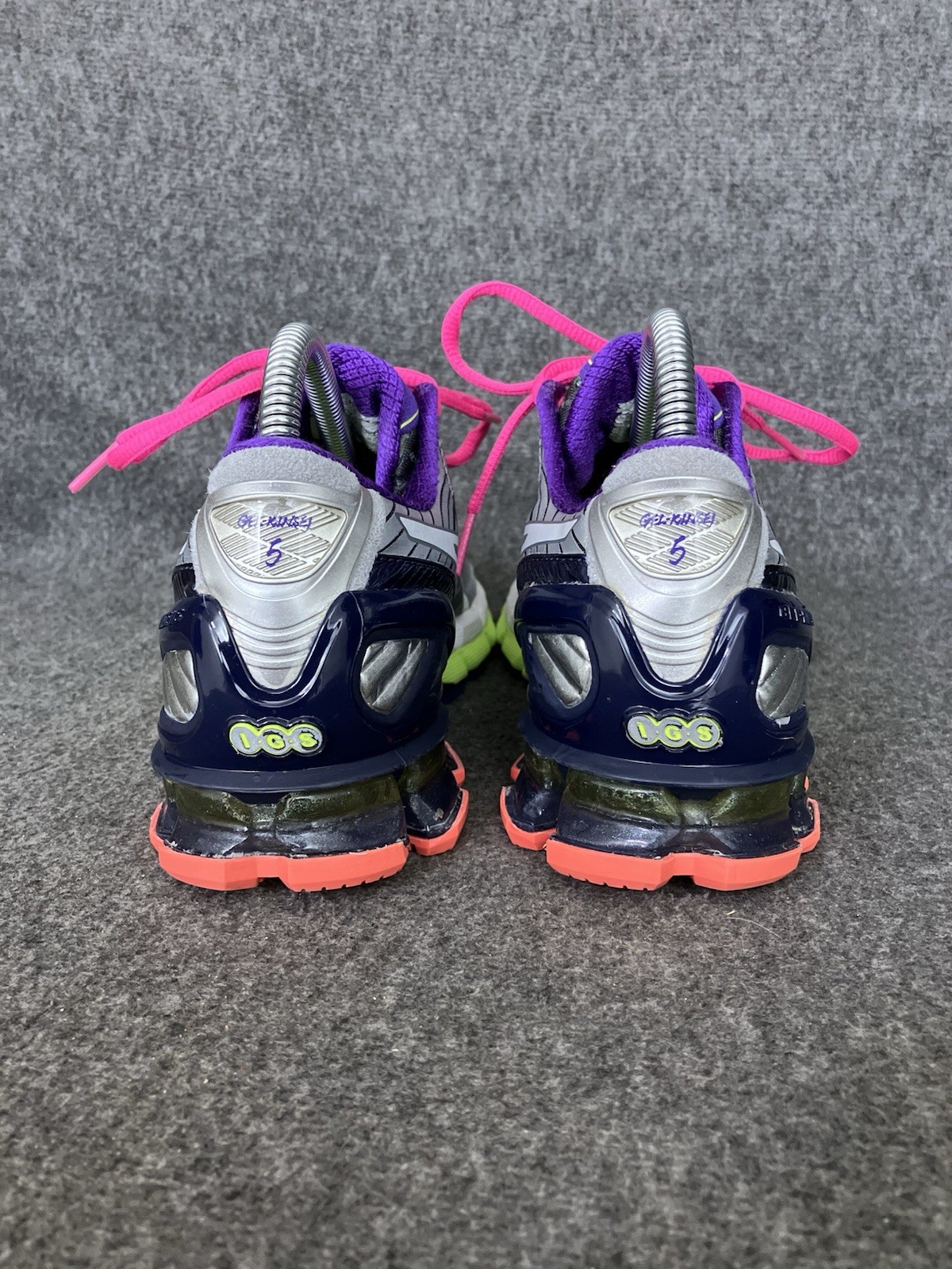 Asics Gel Kinsei 5 Womens 7.5 Silver Multicolor Y2K Trainer Shoes Sneakers T3E9J