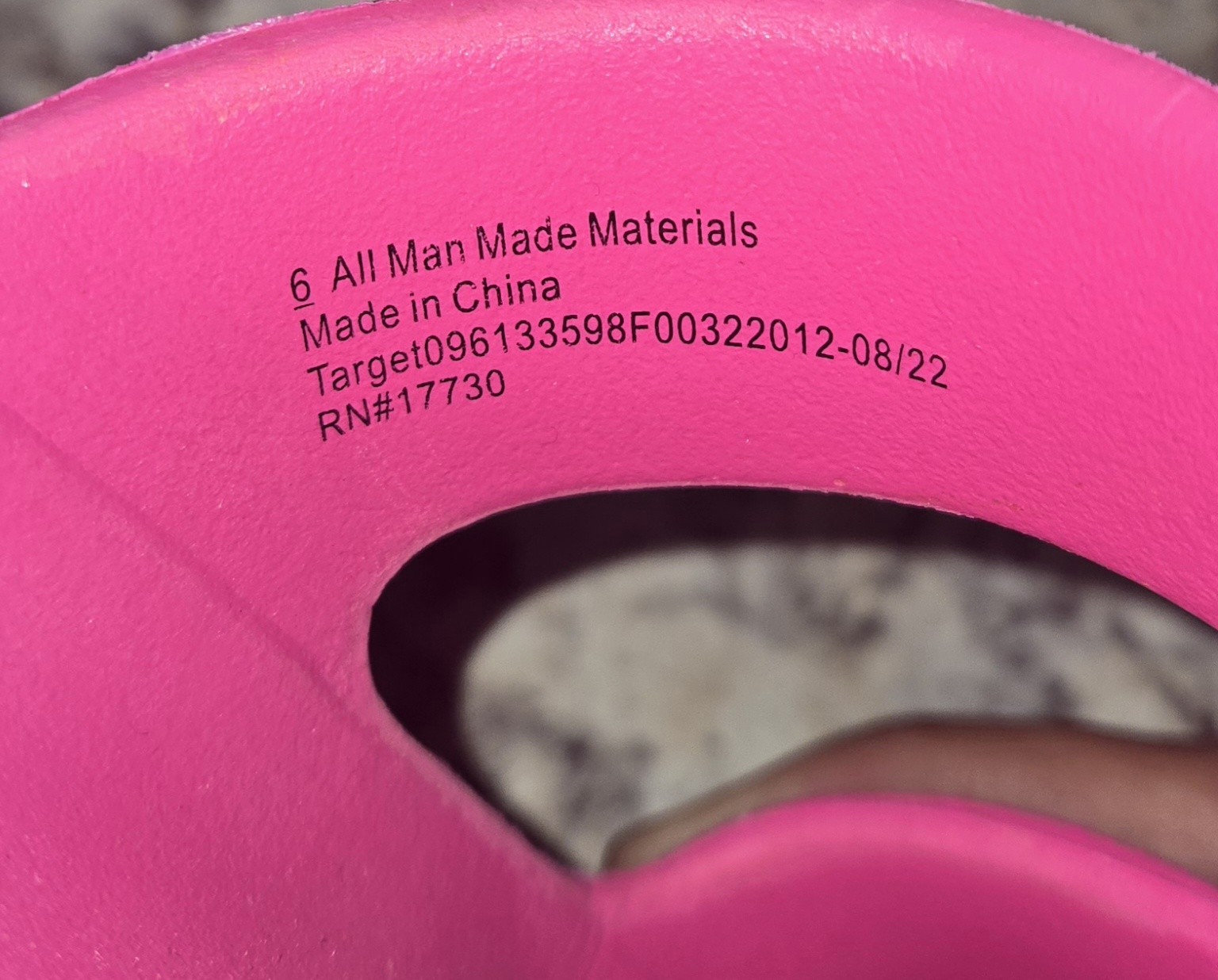 Shade Shore Slip on Slide HOT PINK EVA Two-band Footbed Sandals Size 6 Neida NEW