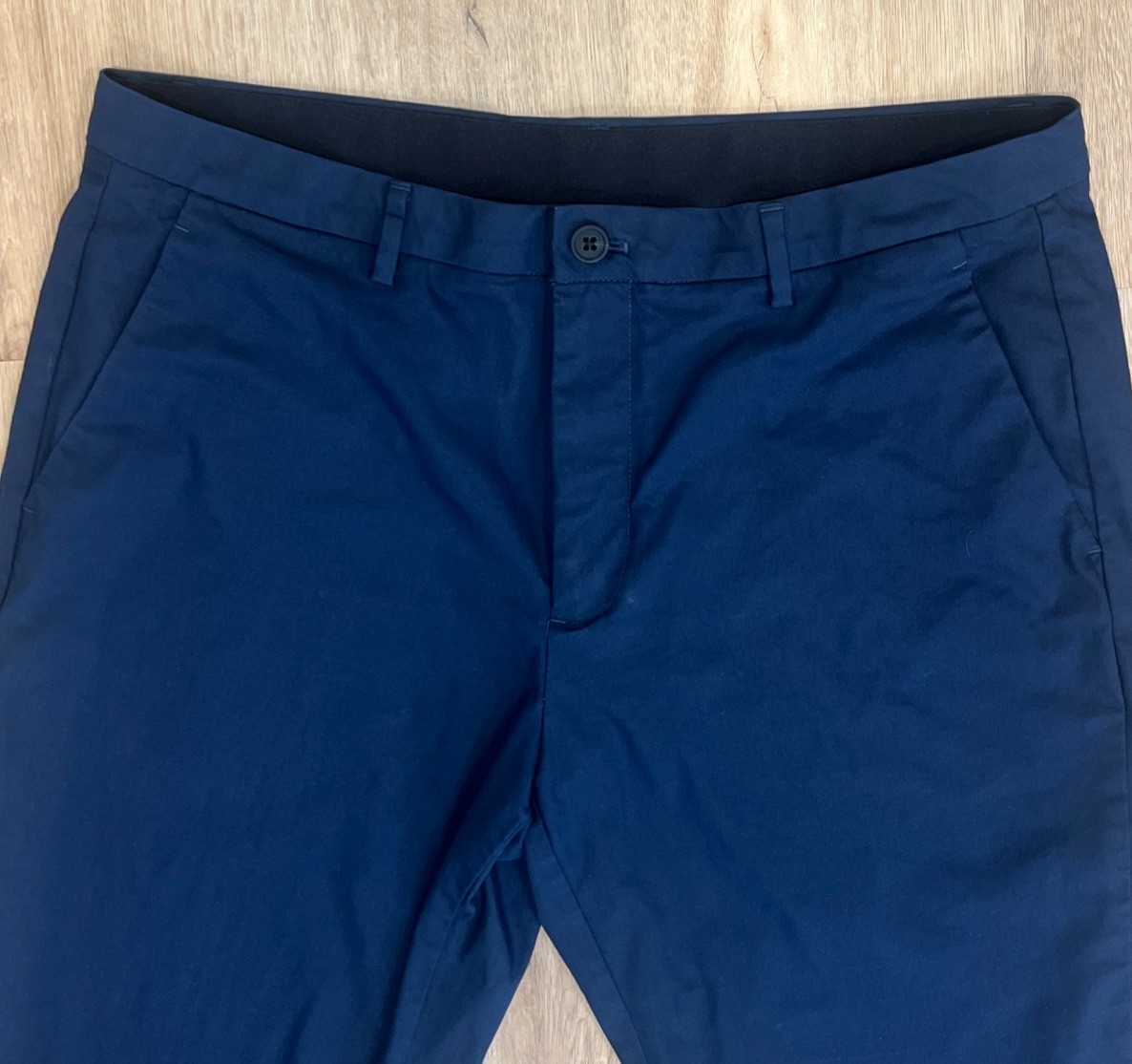 BONOBOS Men’s 36×32 Navy Blue Pants Chinos Golf Slim Fit Hidden Stretch Waist