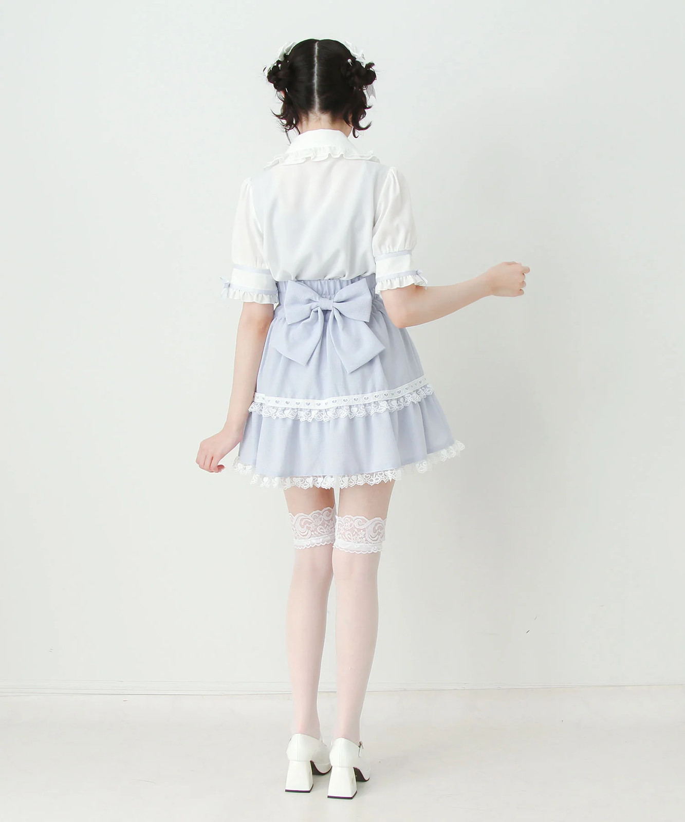 BULK BUY Heart Lace Ruffle Sailor Mini Yukata Jirai New
