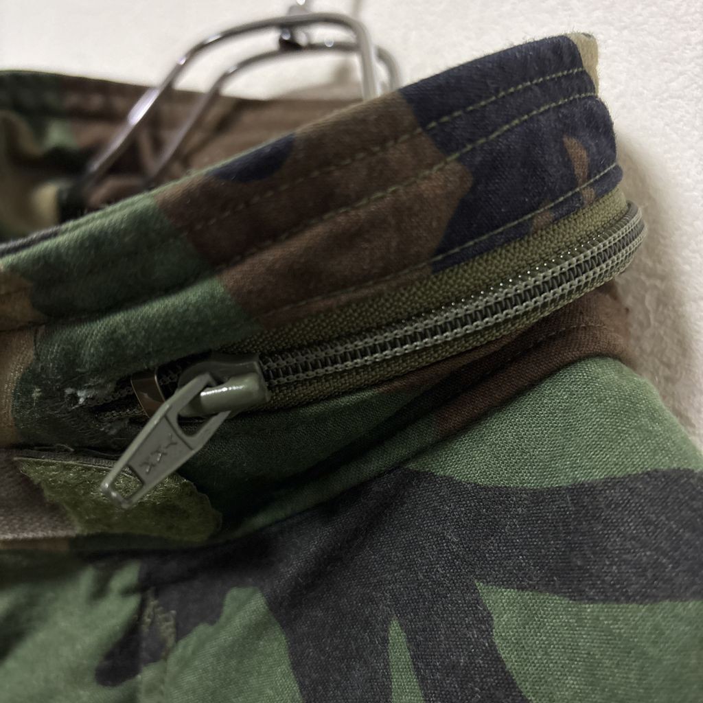 【US ARMY】 86年納入 米軍 実物 M-65 ウッドランドカモ フィールドジャケット S-3672
