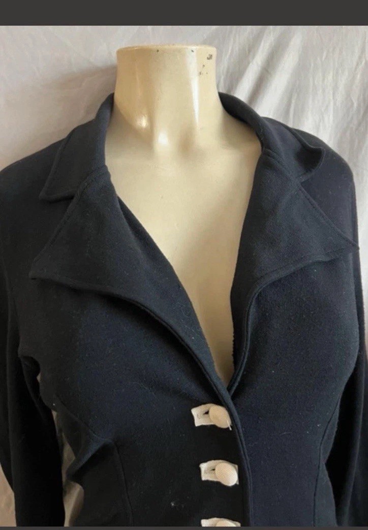 Morgan de Toi Vintage Black Fitted Blazer Jacket From 2000s Y2K Size S/M Women’s