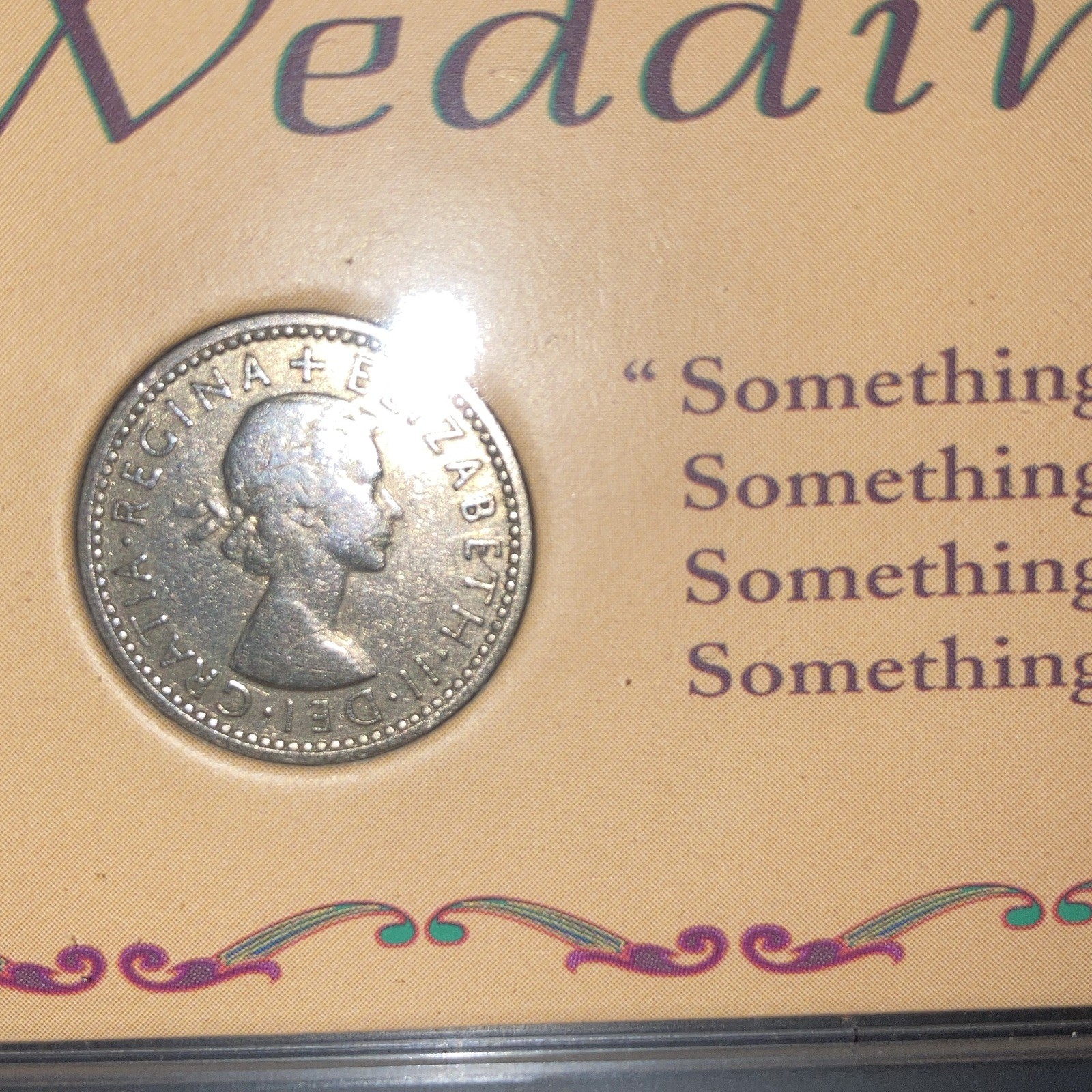 American Historic Society Lucky Wedding Coin English Sixpence w/ Case & COA
