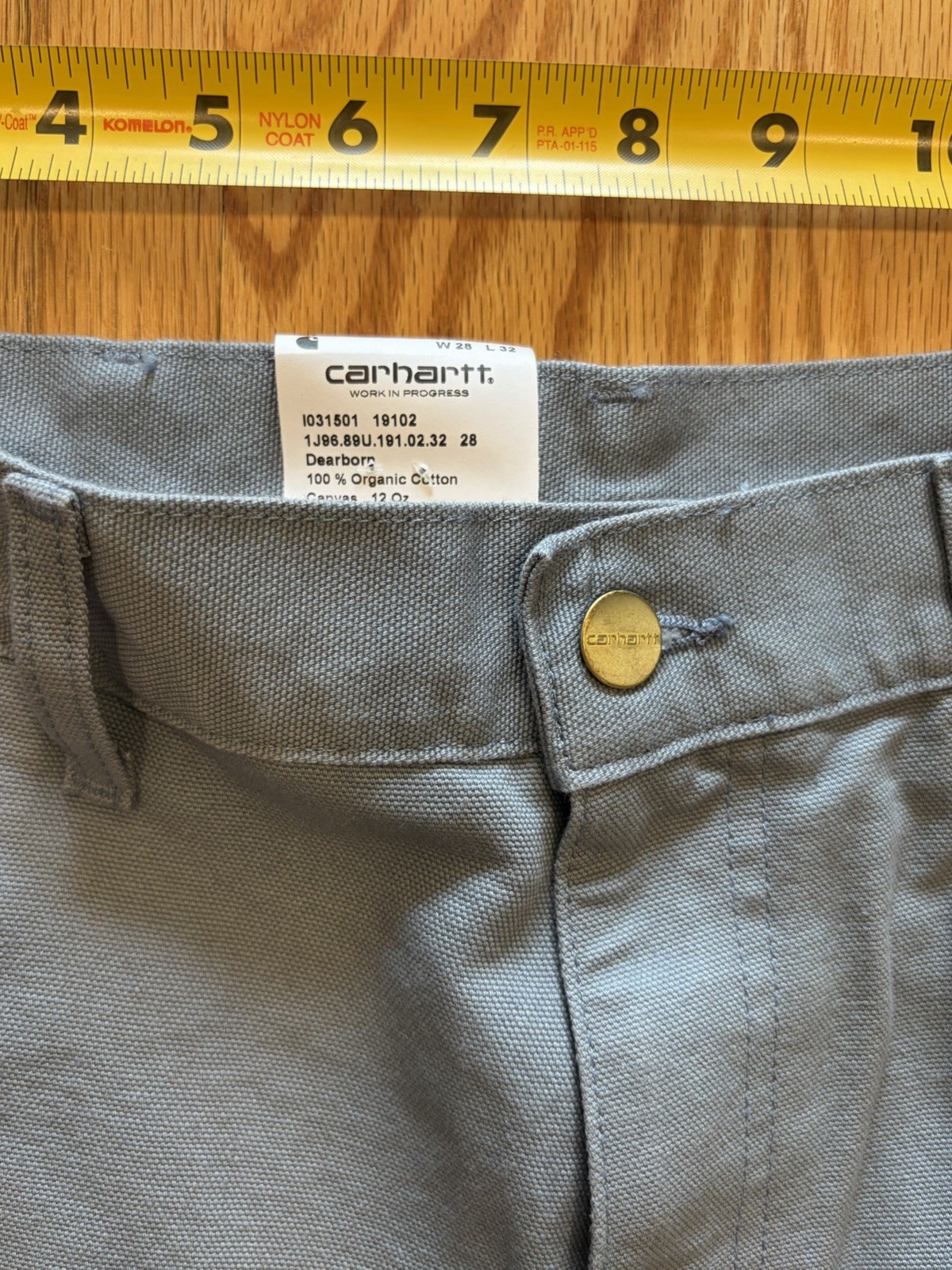 Carhartt WIP Double Knee Pant Dove Grey 28×32 Brand New Organic Cotton