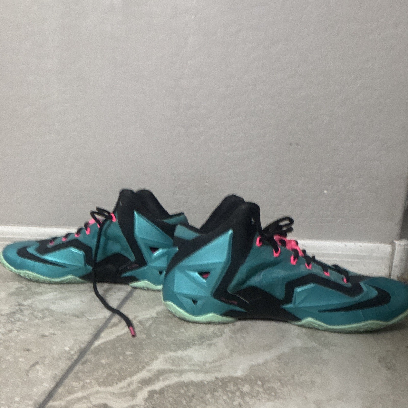 Nike LeBron 11 South Beach 2014 Mid Top Basketball Sneaker 616175-330