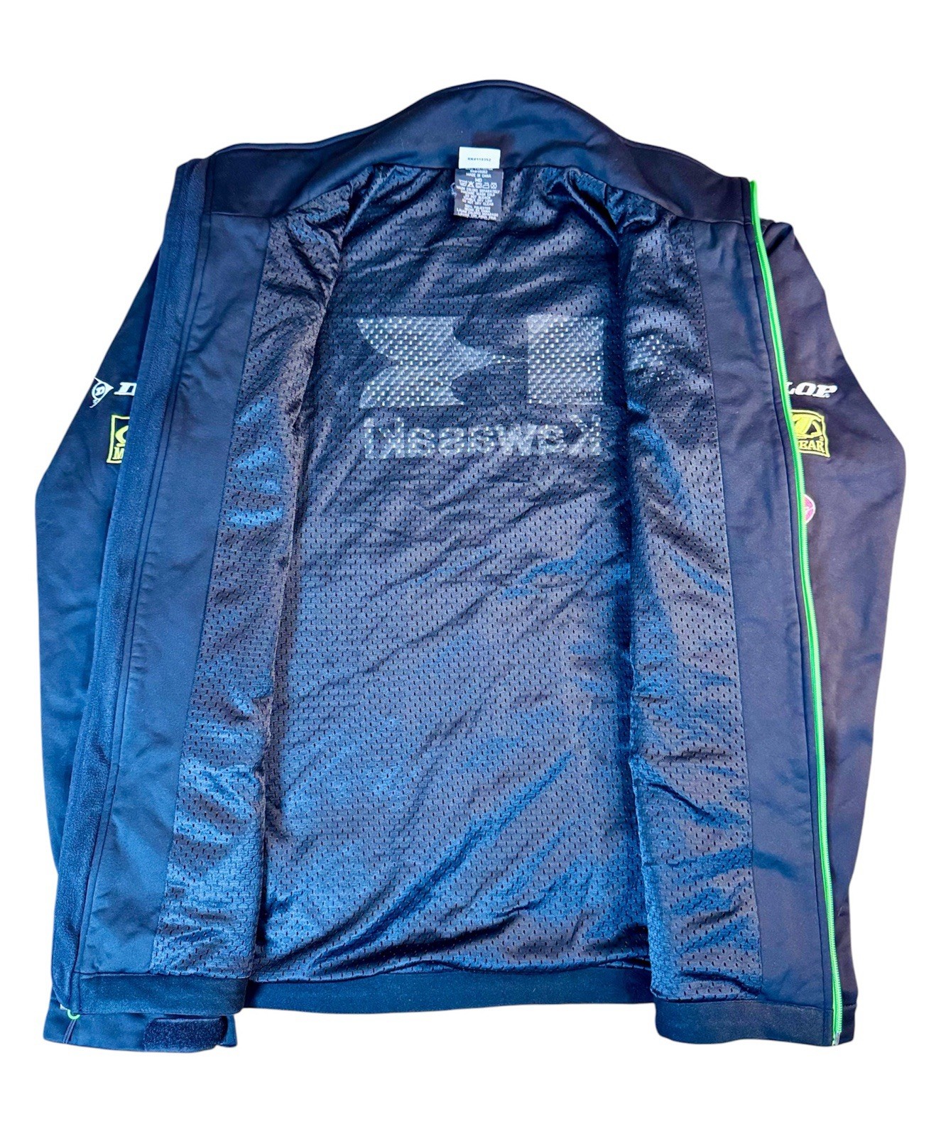Official Kawasaki Racing Team Softshell Jacket M Flawless W/ Sponsor Patch 23×29