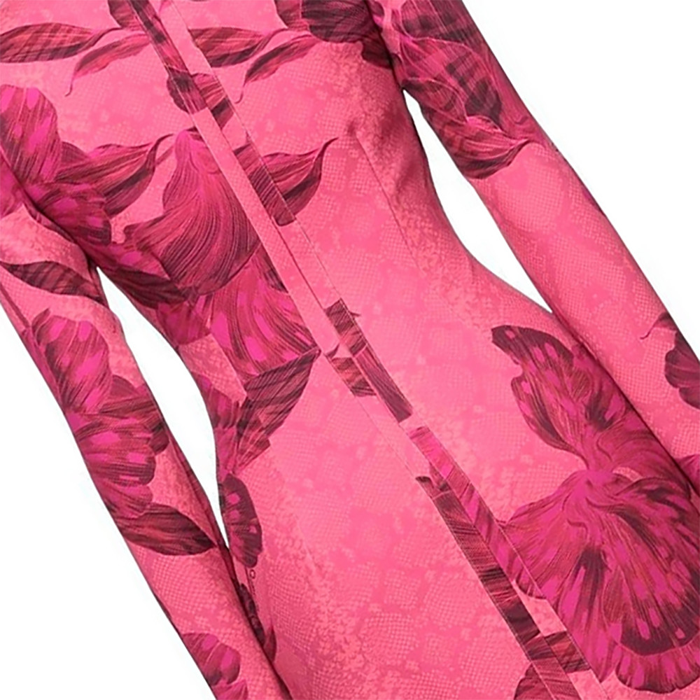 CAVALLI CLASS Floral Dress Pencil Cocktail Day Dress Pink Size 40 – RP £578.00