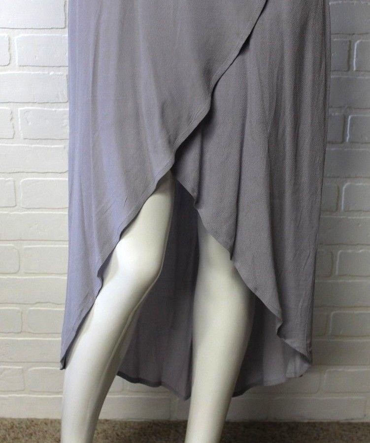 NWT Gianni Bini Gray Grey High Low Wrap Cold Shoulder Dress New CHOOSE SIZE
