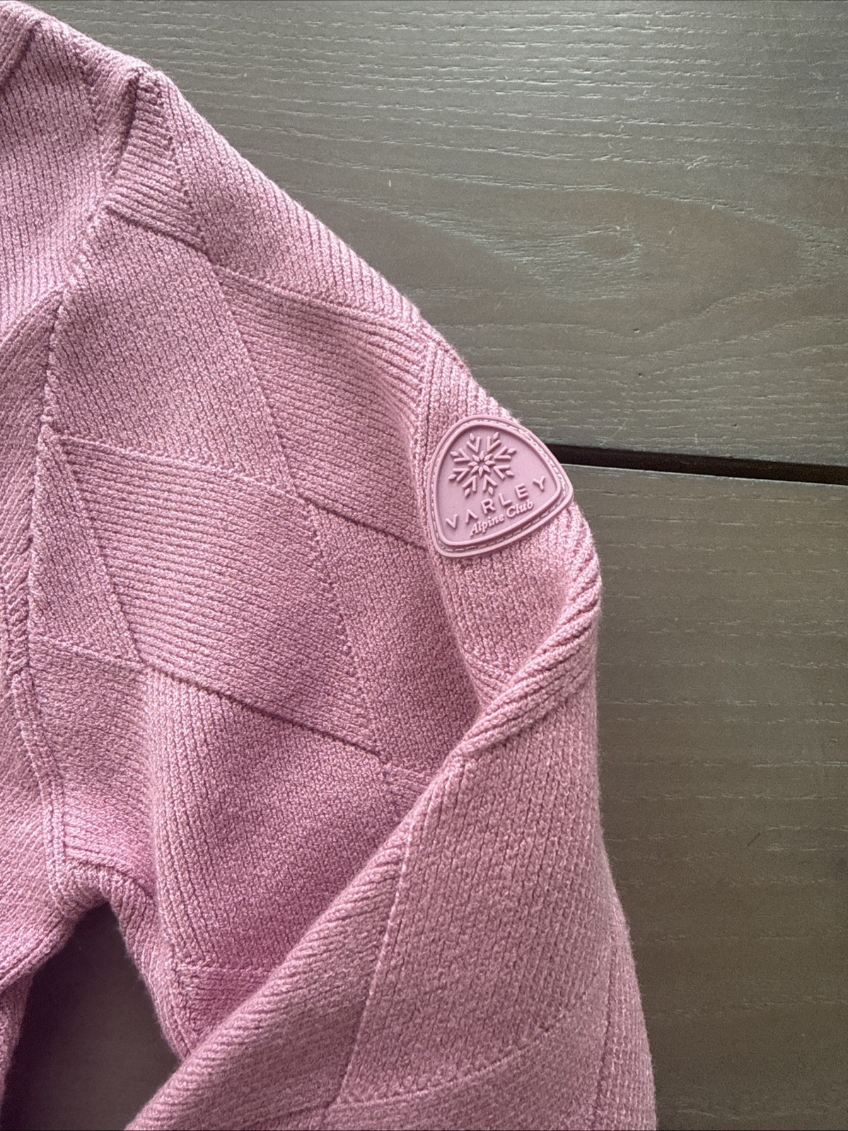 Varley Barthe Zip Through Knit Jacket Size L NWT Mauve Orchid