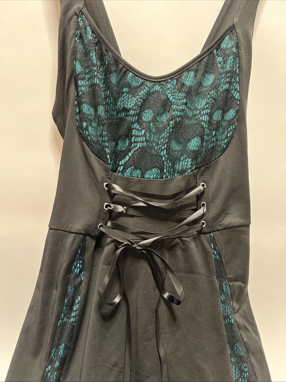 ROSE GAL Plus Size Dress Wrap V-Neck Gothic Vintage 50S Maxi Dress 1X NEW