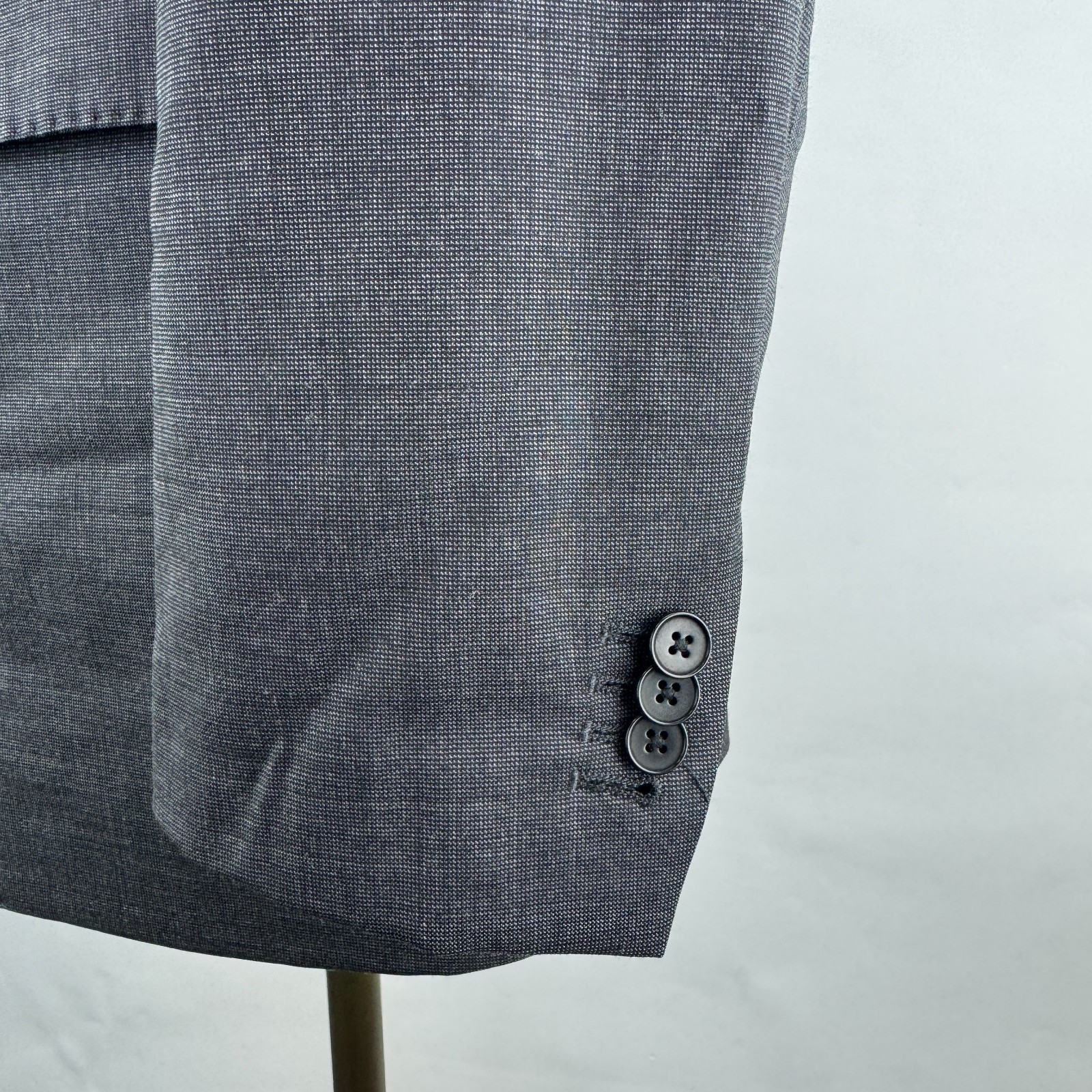 Banana Republic Reda Flexo Suit 44R Tailored Slim Fit Gray Nailhead 38×32 Pants