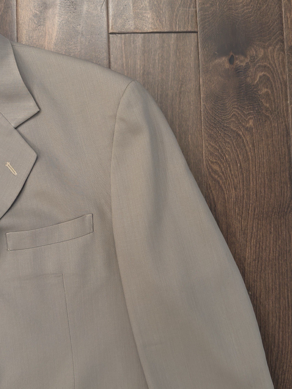 Barry Manufacturing 100% Pure Wool Suit Jacket 5-Button Sports Tan Coat Size 44L
