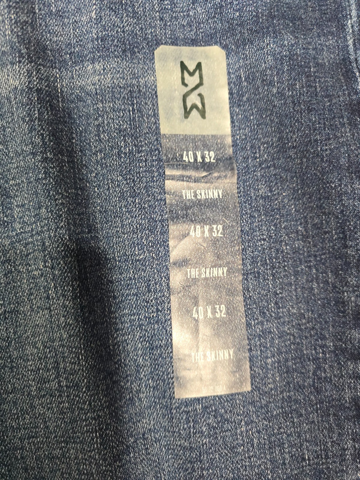 Mutual Weave Womens Jeans 40×32 NWT Blue Skinny Fit Skinny Leg Sits Below Waist