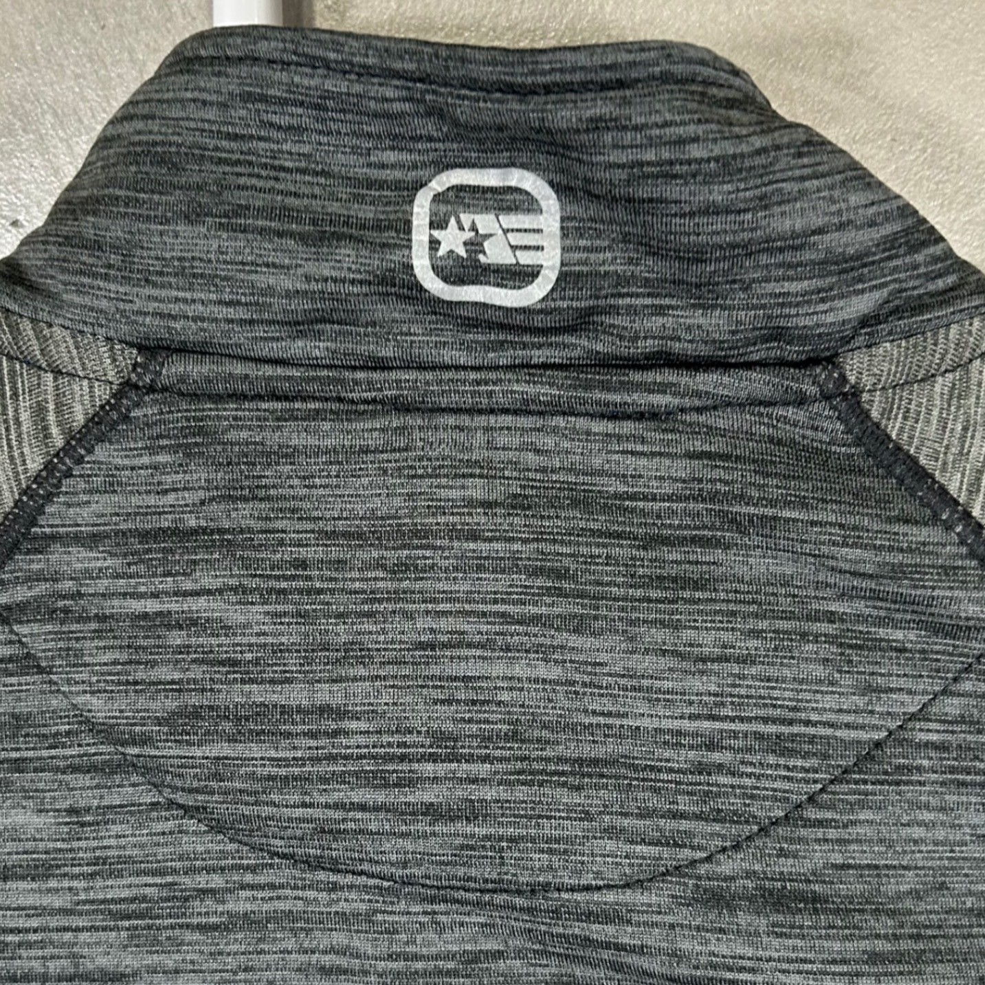 Free Country Mens Micro-Tech Quarter Zip Pullover Gray Heather Performance Small